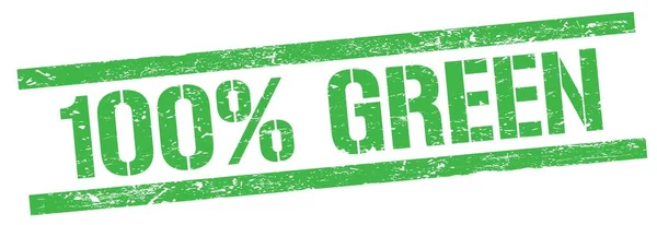 100 Verde Testo Verde Grungy Rettangolo Timbro Segno — Foto Stock