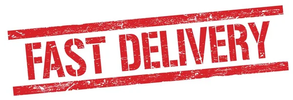 Fast Delivery Text Red Grungy Rectangle Stamp Sign — Stock Photo, Image