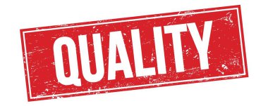 Kırmızı grungy dikdörtgen damga işareti üzerinde nitelik metni.