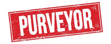 Kırmızı grungy dikdörtgen damga işareti üzerinde PURVEYOR metin.