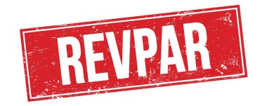 Kırmızı grungy dikdörtgen damga işareti üzerinde REVPAR metin.