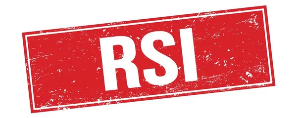 Rsi Text Röd Grungy Rektangel Stämpel Tecken — Stockfoto