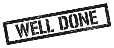 İyi pişmiş siyah, kirli dikdörtgen pul işareti..