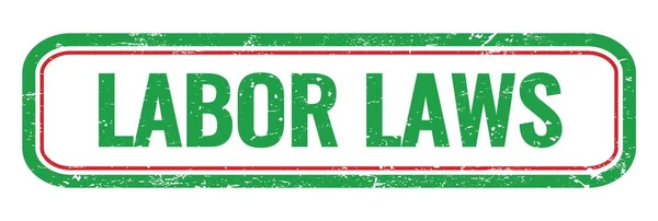 Labor Lawsグリーングランジー四角形切手サイン — ストック写真