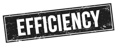 Siyah grungy dikdörtgen damga işareti üzerinde EFFICIENCY metin.