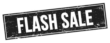 Siyah grungy dikdörtgen damga işareti üzerinde FLASH satışı metni.