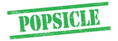 Yeşil grungy vintage kauçuk damga üzerine POPSICLE metin.