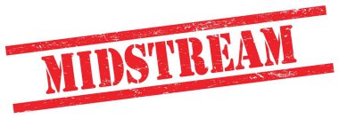 Kırmızı grungy dikdörtgen vintage damga üzerinde MIDSTREAM metin.