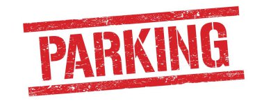 Kırmızı grungy dikdörtgen damga işareti üzerine park metni.