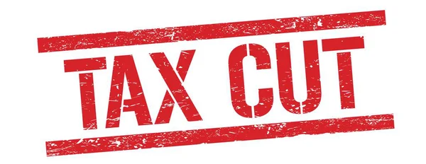 Tax Cut Texto Rojo Grueso Signo Sello Rectángulo —  Fotos de Stock