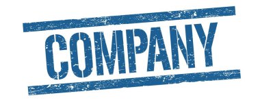 Mavili grungy satırları damgası üzerinde şirketçe bir metin.