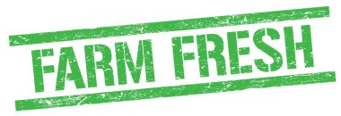 Yeşil grungy dikdörtgen damga işareti üzerinde FARM FRESH metin.