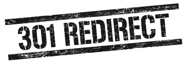 301 Redirect Tekst Czarnym Prostokątnym Prostokątnym Znaku Znaczka — Zdjęcie stockowe