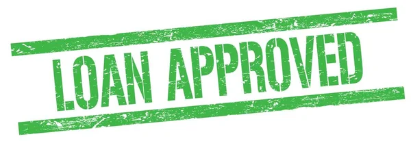 Loan Approved Text Green Grungy Rectangle Stamp Sign — Stock Photo, Image