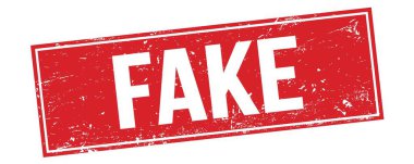 Kırmızı grungy dikdörtgen mühür işareti üzerinde sahte metin.