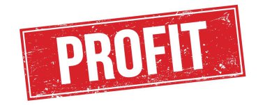 Kırmızı grungy dikdörtgen damga işareti üzerine PROFIT metni.