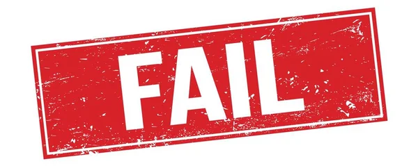 Fail Text Red Grungy Rectangle Stamp Sign — Stock Photo, Image