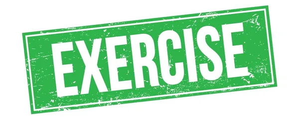 Exercise Text Green Grungy Rectangle Stamp Sign — Stock Photo, Image