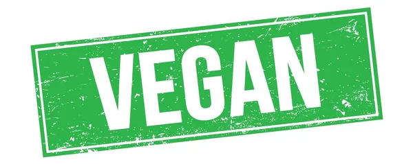 Vegan Texte Sur Écriteau Vert Rectangle Grungy — Photo