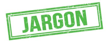 Yeşil grungy vintage dikdörtgen damgalı JARGON metni.