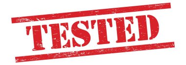 Kırmızı grungy vintage kauçuk damga üzerinde test edilmiş metin.