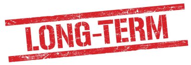 Kırmızı grungy dikdörtgen damgalı uzun dönem metni.