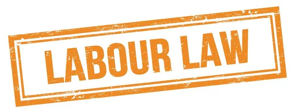 Labour Wet Tekst Oranje Grungy Vintage Rechthoek Stempel — Stockfoto