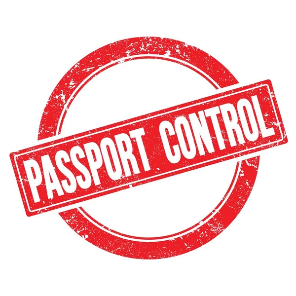 Passport Control Text Red Grungy Vintage Stamp — Stock Photo, Image