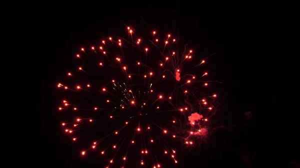 Farbenfrohes Feuerwerk im Urlaub Zeitlupe — Stockfoto