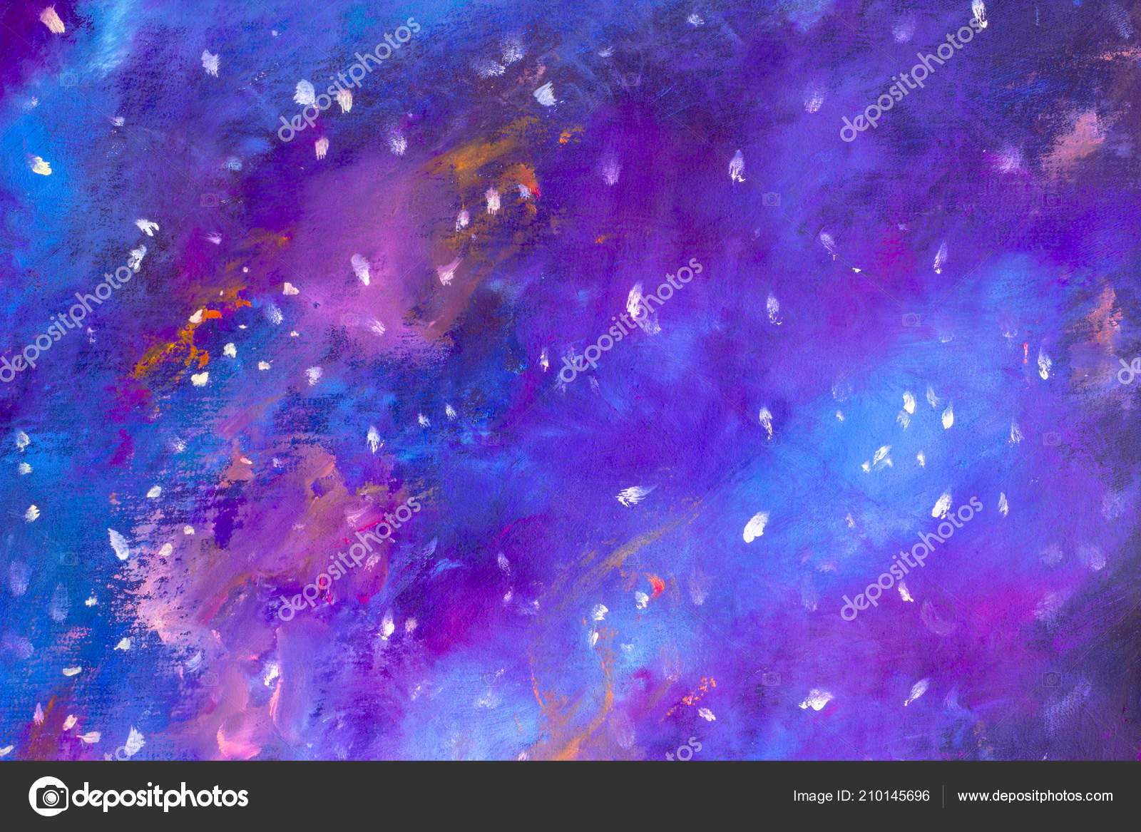Fantasy Galaxy Oil Painting Universe Cosmos Gas Planetarium Blue