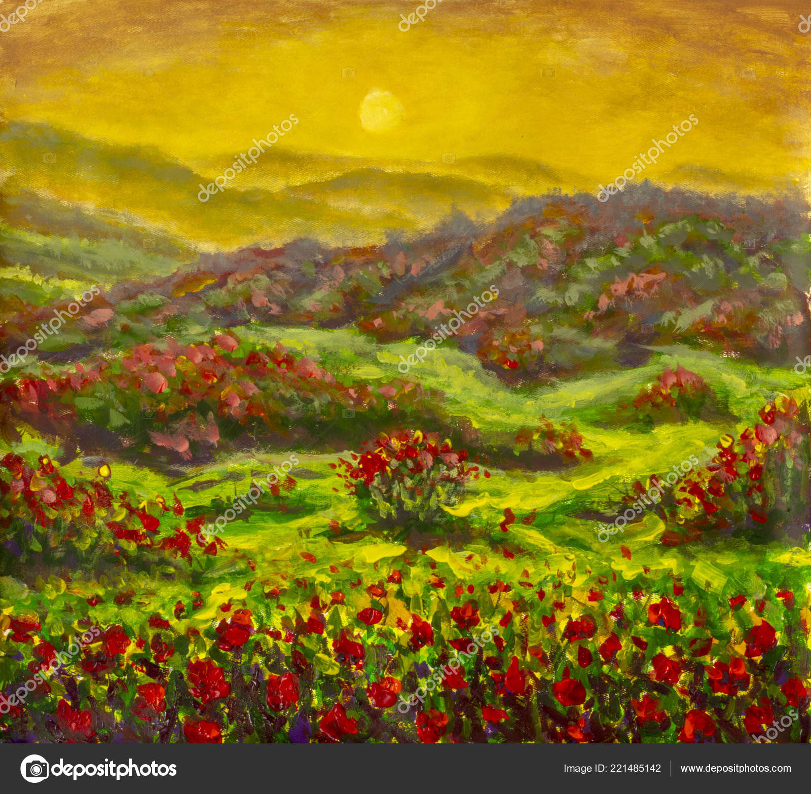 Peinture Huile Original Style Contemporain Sur Toile étirée Couteau