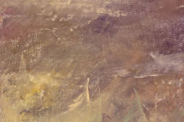 Abstract gold fog foggy misty textural landscape background fine art close-up fragment oil painting on canvas. For a screensaver or wallpaper, for free text