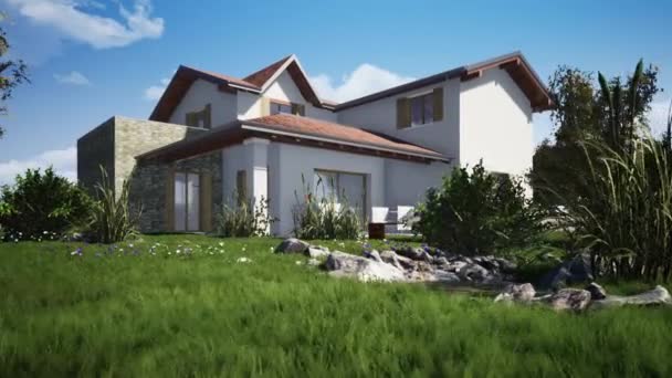 Animation Von Wohngebäuden Außenbereich — Stockvideo