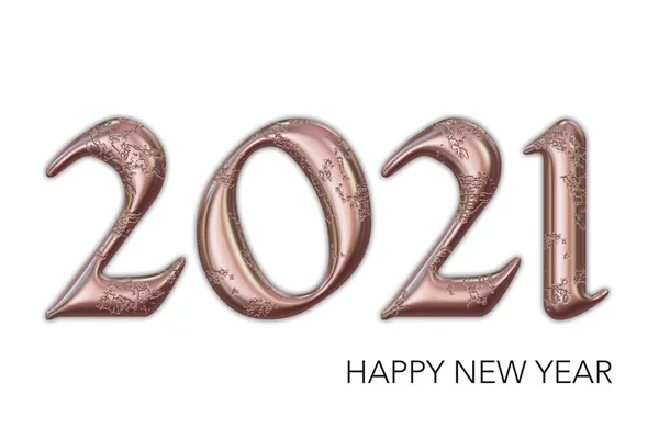 Feliz Año Nuevo 2021 Con Fondo — Foto de Stock