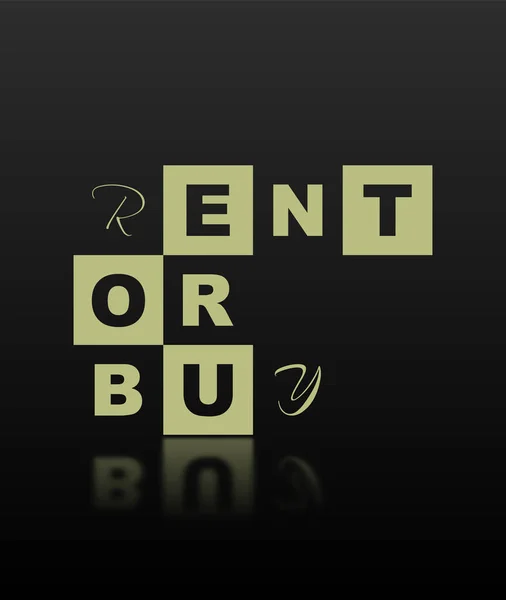 Rent or buy with colorful background