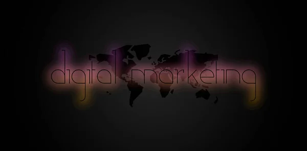 Digital Marknadsföring Med Färgstark Bakgrund — Stockfoto