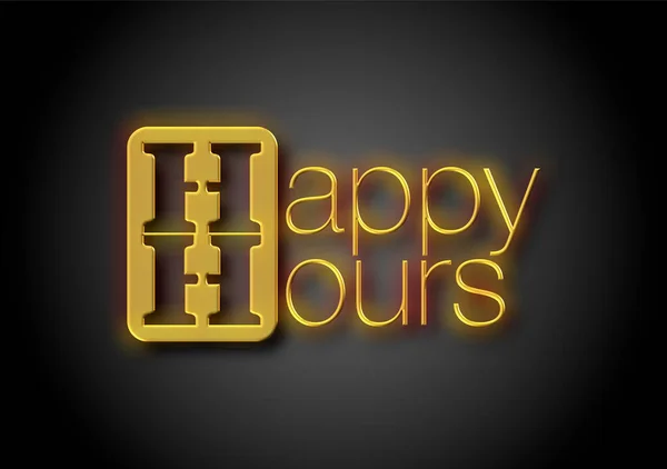 Happy Hours Com Fundo Colorido — Fotografia de Stock