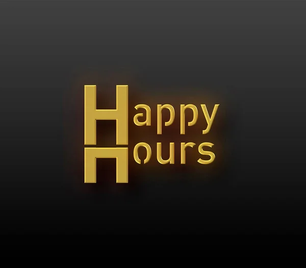 Happy Hours Kolorowym Tle — Zdjęcie stockowe