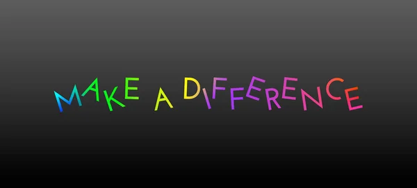 Make Difference Colored Background — Stock Photo, Image