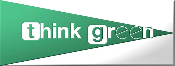 Pensar Verde Com Fundo Colorido — Fotografia de Stock