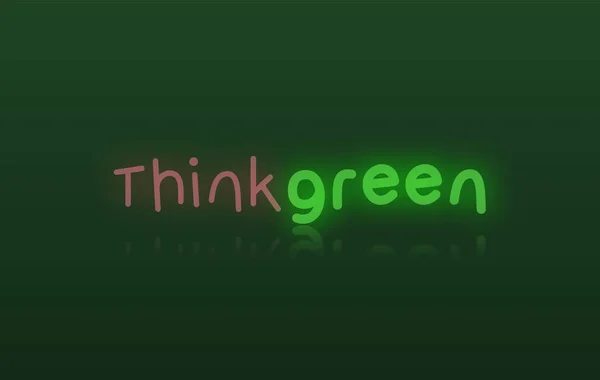 Piense Verde Con Fondo Colorido —  Fotos de Stock