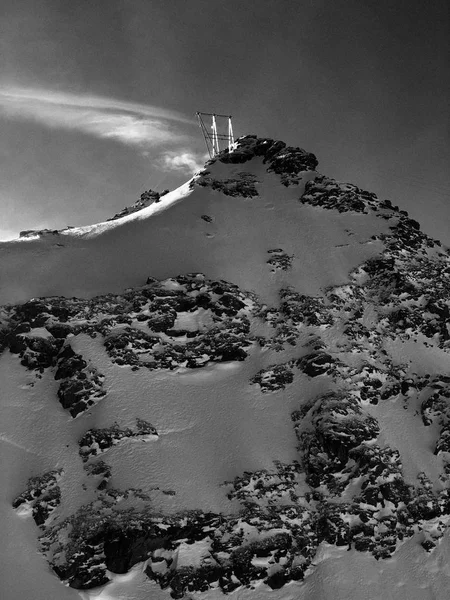 Winter Snowboard Berge Weiße Wolken — Stockfoto