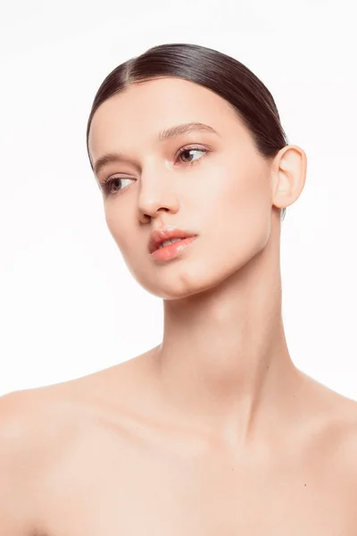 Portre, spa doğal güzel büyük gözler, duygu