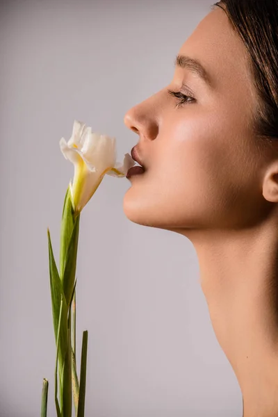 Зелений Квітка Емоційний Портрет Природні Красиві Великі Очі — стокове фото