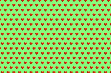 Renkli arka plan üzerinde kırmızı kalpler. Tekstil ve duvar kağıdı tasarımı için şablon. Sv kavramı. Kadın'ın ve Sevgililer günü.