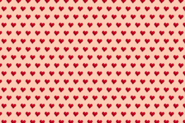 Renkli arka plan üzerinde kırmızı kalpler. Tekstil ve duvar kağıdı tasarımı için şablon. Sv kavramı. Kadın'ın ve Sevgililer günü.