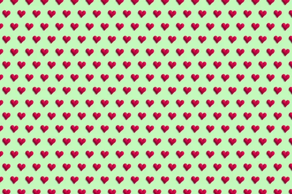 Corações Vermelhos Fundo Colorido Padrão Para Design Têxteis Papel Parede — Fotografia de Stock