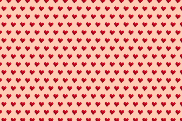 Κόκκινες Καρδιές Έγχρωμο Φόντο Μοτίβο Για Σχεδιασμό Των Υφασμάτων Και — Φωτογραφία Αρχείου