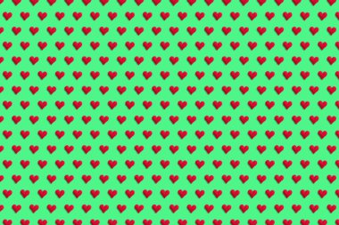 Renkli arka plan üzerinde kırmızı kalpler. Tekstil ve duvar kağıdı tasarımı için şablon. Sv kavramı. Kadın'ın ve Sevgililer günü.