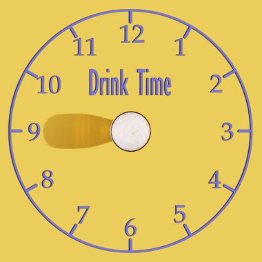 Bir bardak bira, zaman içmek için alışılmadık bir kavram gölgesinden izle.